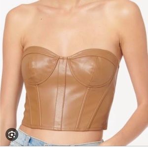Cami NYC Eloise Vegan Leather Bustier Top